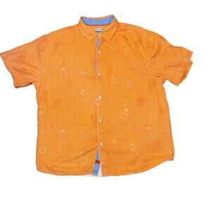 Disney Parks Tommy Bahama Mickey Mouse Hawaiian tropical silk button shirt XL